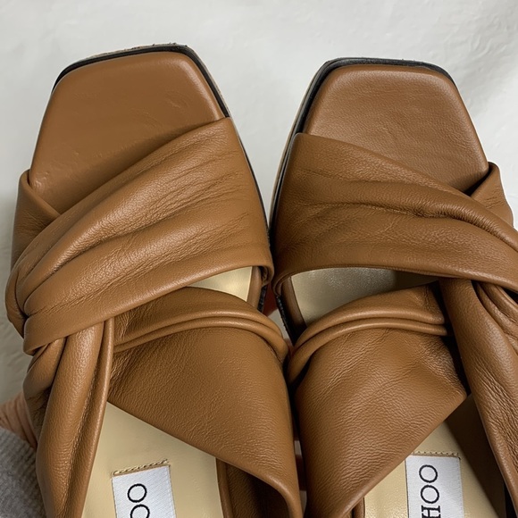 Jimmy Choo‎ Narisa 90 Nappa Leather Wedge Sandals - Picture 5 of 8